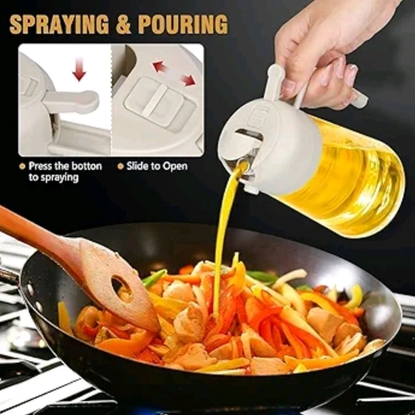 High Quality 2 in 1 Oil Dispenser With Oil Sprayer And Oil Pouring Support