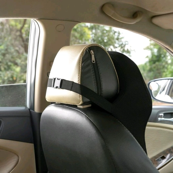 Heavy Quality Big Sized Super Soft Cushion Car Seat Head Rest With Size Adjustable Double Straps