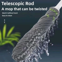 High Quality Long Handle Twist Mop With Wide Water Absorbing Microfiber Head