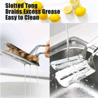 High Quality Easy Frying, Grilling And Hot Serving Double Clip Kitchen Tong