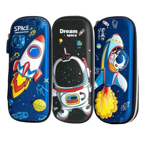 High Quality Premium Large Capacity Cute 3D Pencil Case With Zip Closure For Boys And Girls
