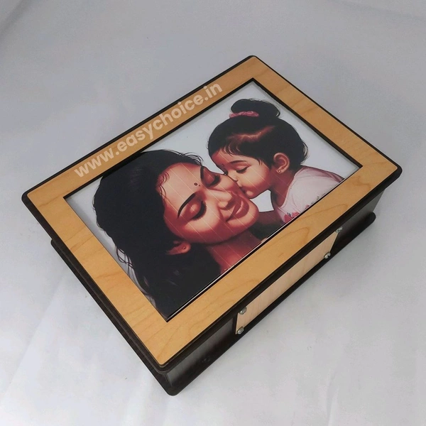 Big Sized High Quality Wooden 50K Money Saving Motivational Piggy Bank With Back Side Photo Frame Option