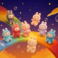 Trending Cute Labubu Surprise Doll Blind Box With Keychain Holder