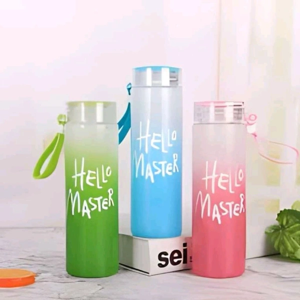 Trending High Quality Hello Master Glass Bottle With Cute Gradient Colors