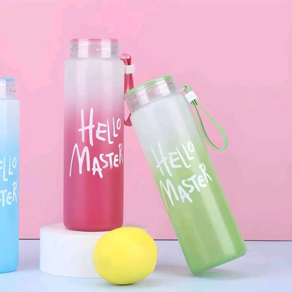 Trending High Quality Hello Master Glass Bottle With Cute Gradient Colors