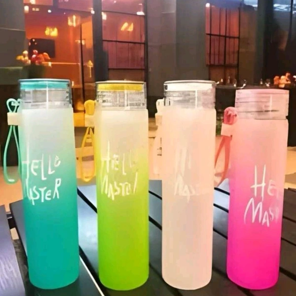 Trending High Quality Hello Master Glass Bottle With Cute Gradient Colors