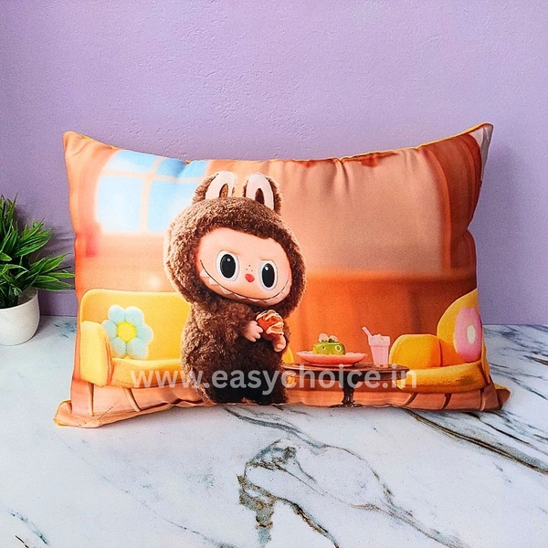 Big Sized Super Cute Treding Lovely Brown Eating Labubu Pillow (44×30cms) EC943 