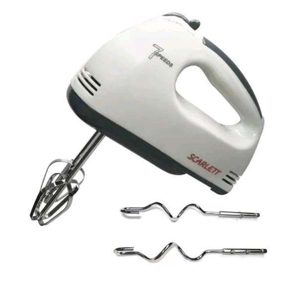 Scarlett Super Hand Electric Blender For Multipurpose Egg, Cakes and Flour Mixing With 7 Speed Option And 4 Attachments EC966