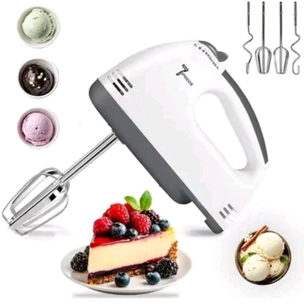 Scarlett Super Hand Electric Blender For Multipurpose Egg, Cakes and Flour Mixing With 7 Speed Option And 4 Attachments EC966