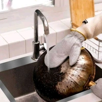 High Quality Double Layered Steel Wire Scrubber Gloves For Multipurpose Kitchen Sink, Vessels And Tiles Cleaning (Single Piece)
