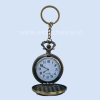 Premium Metalic Vintage Style Ladakh Bike Mini Handy Clock Keychain EC975