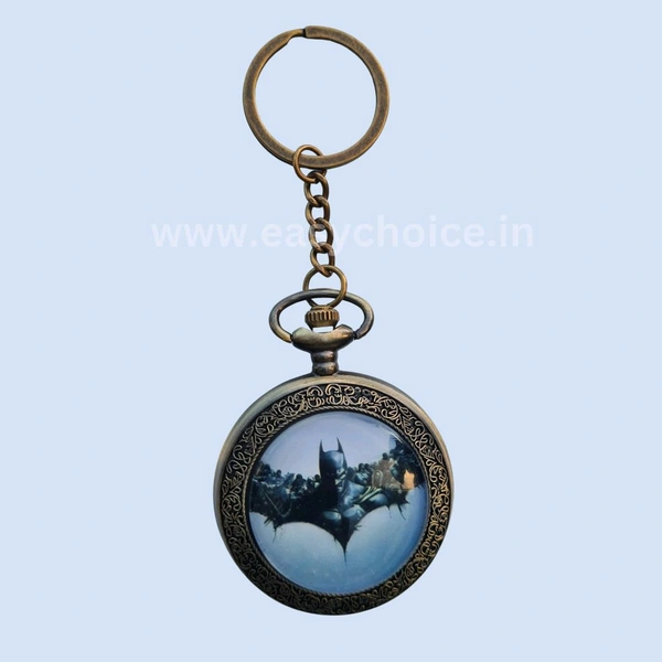 Premium Metalic Vintage Style Batman Mini Handy Clock Keychain EC976