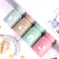 High Quality Multicolored Cute Rabbit Bunny Glass Bottles With Thick Plastic Lamination