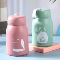 High Quality Multicolored Cute Rabbit Bunny Glass Bottles With Thick Plastic Lamination