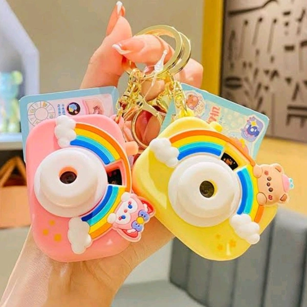 Kids Favourite Super Cute Magic Cartoon Projector Camera Keychian With Cartoon Picture Protections