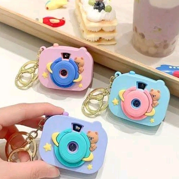 Kids Favourite Super Cute Magic Cartoon Projector Camera Keychian With Cartoon Picture Protections