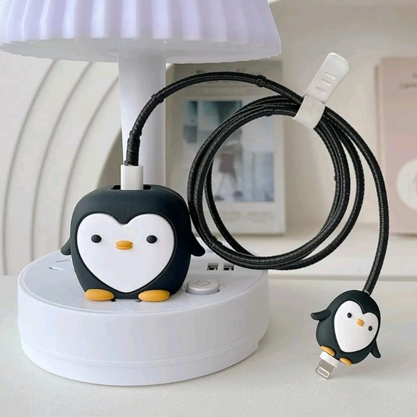 Super Cute Premium Designed 3 in 1 360° Protective Case For Iphone 18W & 20W Charging Adapter And Cable (Random Designs) 