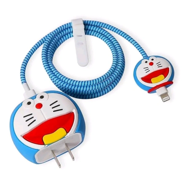 Super Cute Premium Designed 3 in 1 360° Protective Case For Iphone 18W & 20W Charging Adapter And Cable (Random Designs) 