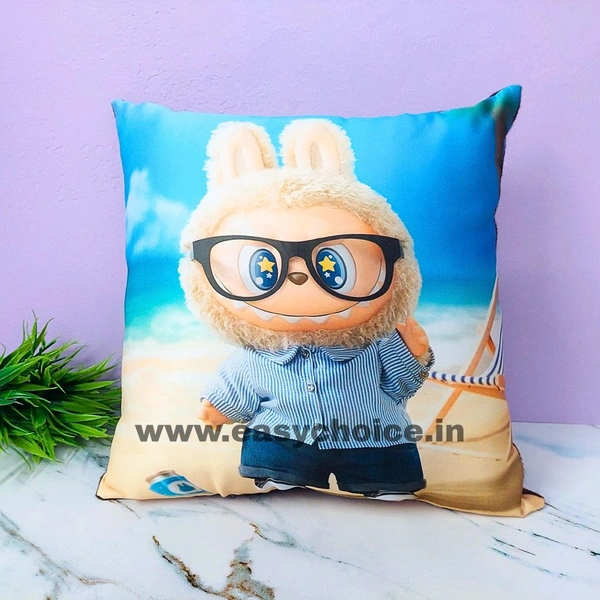 Super Cute Treding Lovely Genius Spects Labubu Square Pillow (30×30cms) EC990