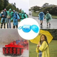 Travel Friendy Emergency Rain Cover With Cute Keychain Ball (Upto 2 or 3 Uses) 