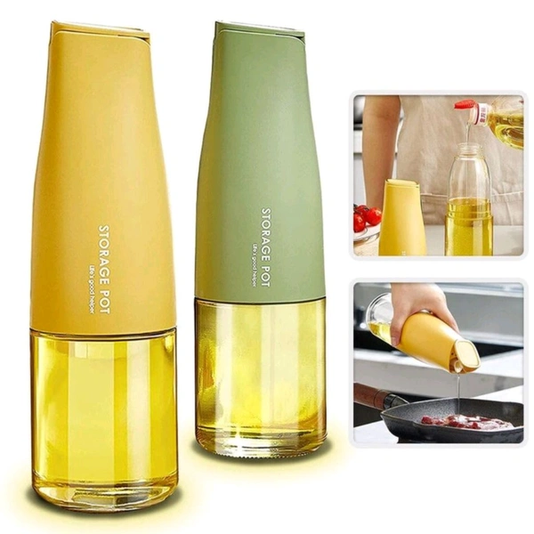 Premium Automatic Open And Close Flip Oil Dispenser With Cute Matt Finish Grip For Strong Hold
