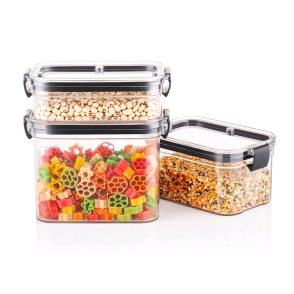 ABLE High Quality Premium 3 In 1 Air Tight Transparent Container Set (400ml, 700ml, 1100ml) 