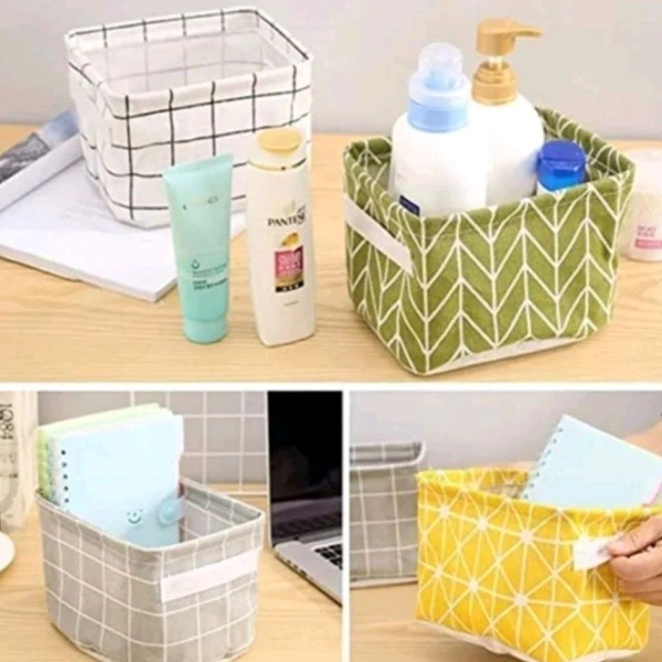 Multipurpose Cute Colourful Canva Storage Organizer With Space Saving Foldable Option