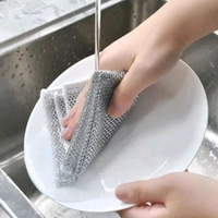 Trending Double Layered Steel Wire Dishes And Vessels Cleaning Cloth (DOUBLE LAYER) 