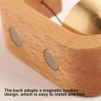 Luxury Designed Wooden Hand Crafted Magnetic  And Adhesive Soothing Sound Door Bell Decor With Copper Finish