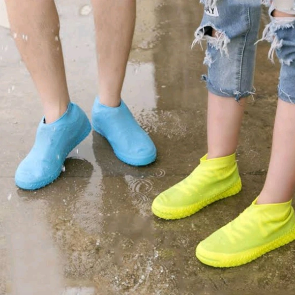 Non Slip Reusable Silicone Rain Protective Waterproof Shoe Cover (1 Pair) 