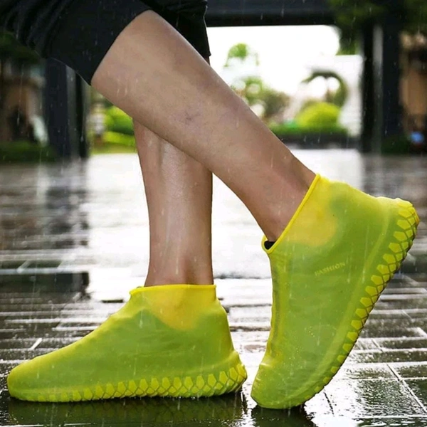 Non Slip Reusable Silicone Rain Protective Waterproof Shoe Cover (1 Pair) 