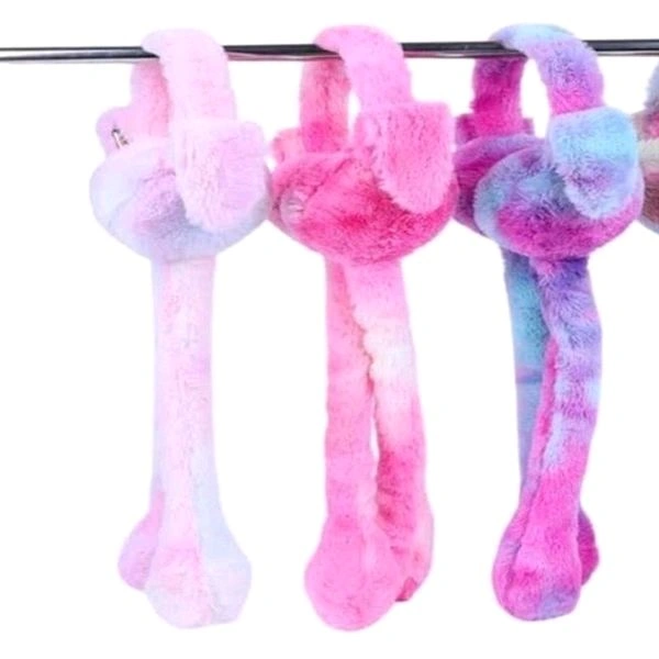 Kids Favorite Cute Gradient Colored Earmuffs With Jumping Ears