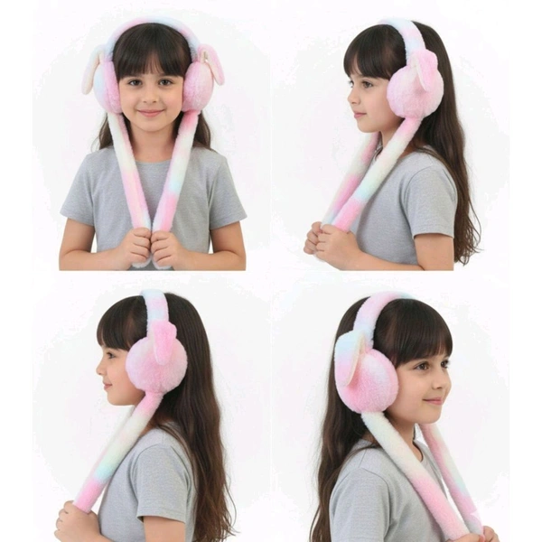 Kids Favorite Cute Colored Earmuffs With Jumping Ears (With Lights)