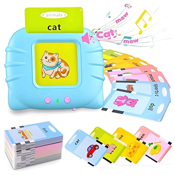 High Quality Rechargeable Kids Educational Double Sided Flash Cards Toy For Easy Learning With Loud Speaker Audio System