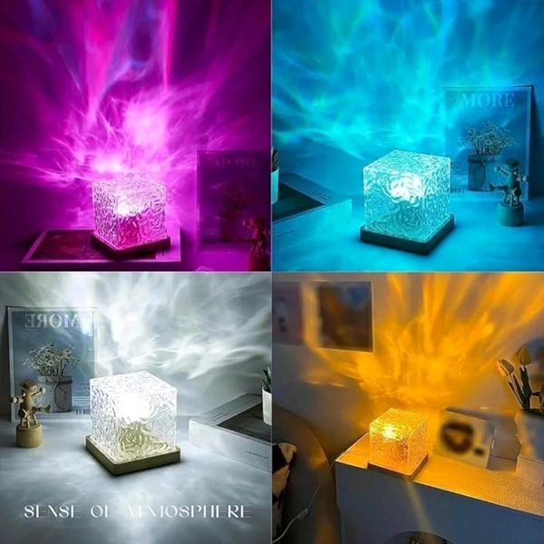 Multicolor Cute RGB Magical Ocean Wavy Projector Lamp With RGB Remote