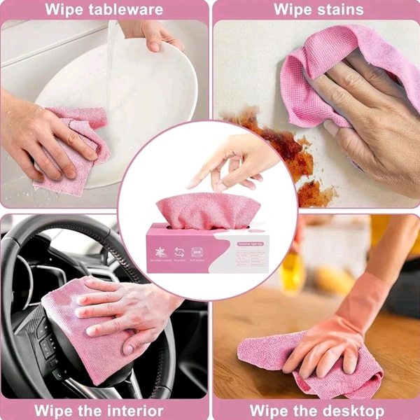 High Quality 20 In 1 Microfiber Reuseable Water Absorbing Cleaning Cloths For Kitchen, Household And Car (20pcs) 