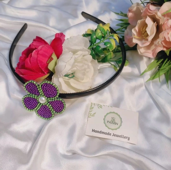 Flower Hairband  - Purple