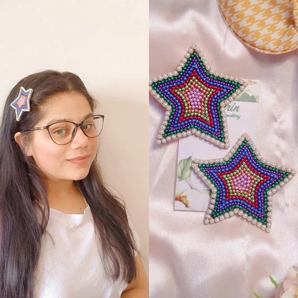 Star Hair Clips  - Blue