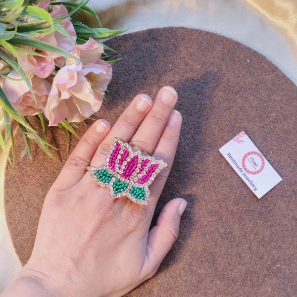 Lotus Ring   - Pink Flamingo