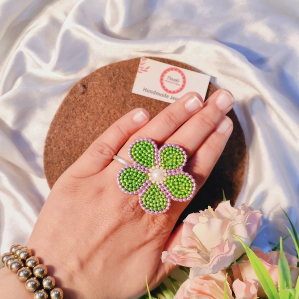 Floral Ring  - Green