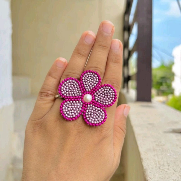 Floral Ring  - Pink Lace