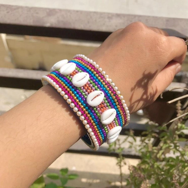 Pastel Shell Kada  - Multicolour, Pair, 2.6