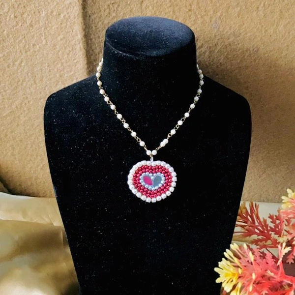 Mini Heart Pendant  - Red