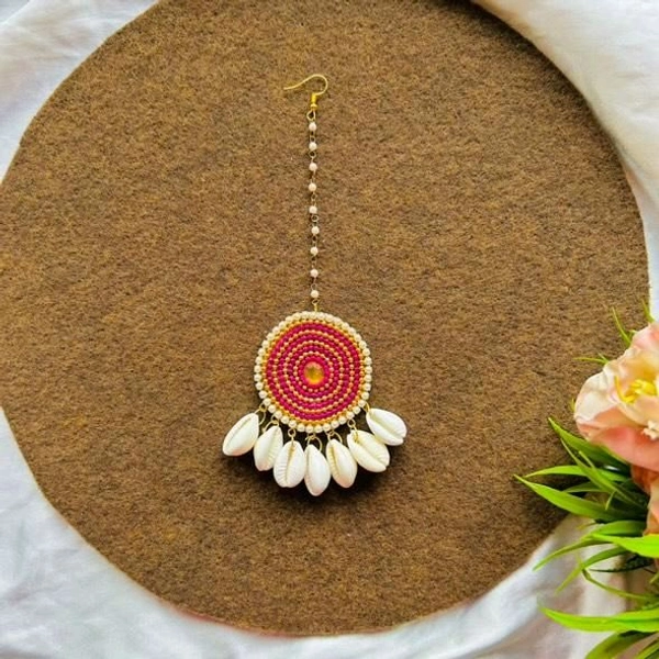 Kumkum Mangtika - pink n gold