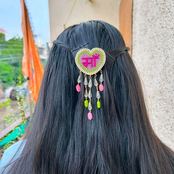 Maa Hair Pin  - Pink