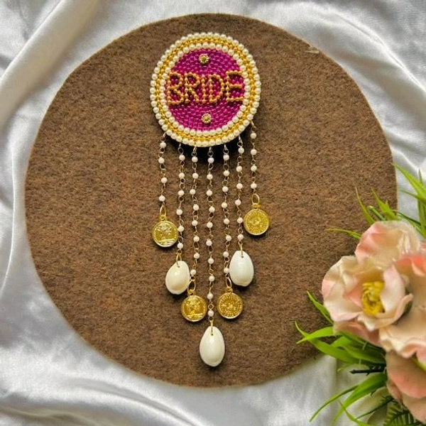 Bride Coin Hairpin - pink