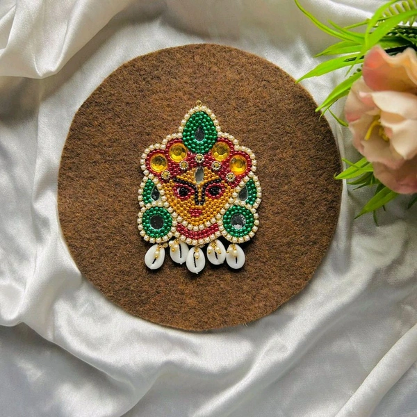 Maa Durga Hair Pin - Green