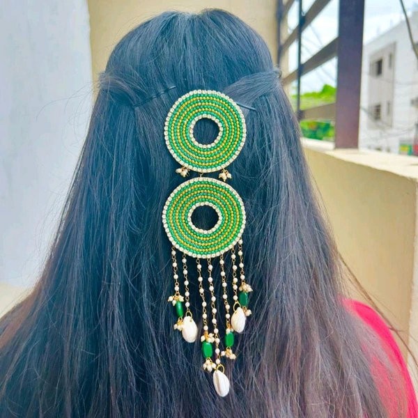 Kanik Hair Pin  - Green