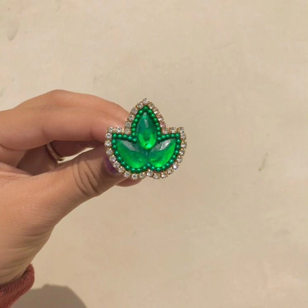 Mini Lotus Ring - Green