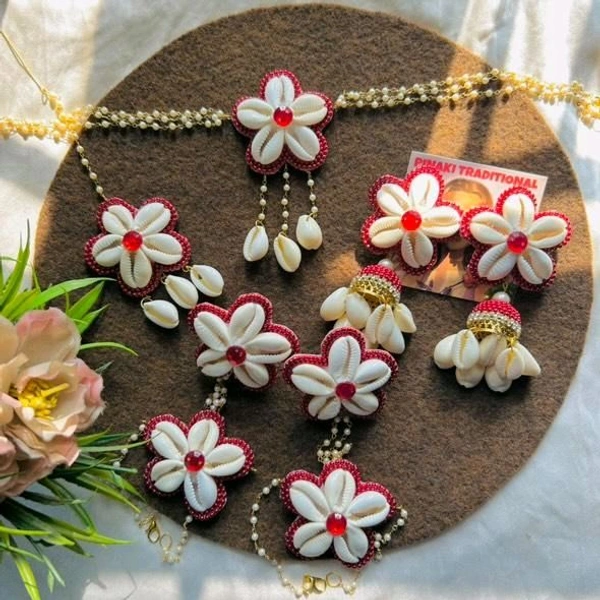 Cowrie Choker Complete Set - Red